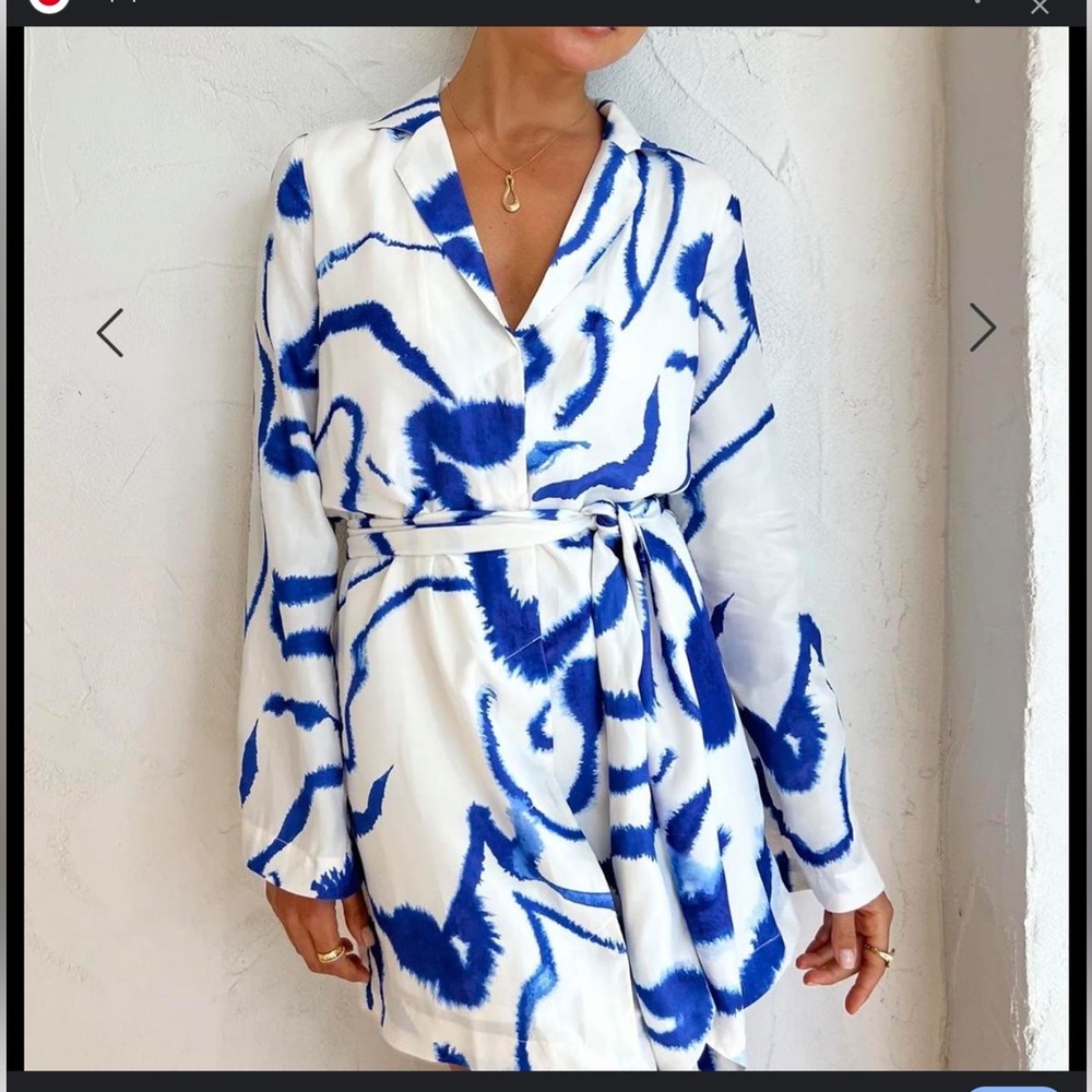 NWT SOVERE STUDIO - TIDAL MINI DRESS TIDAL MINI DRESS (BLUE TIDE)